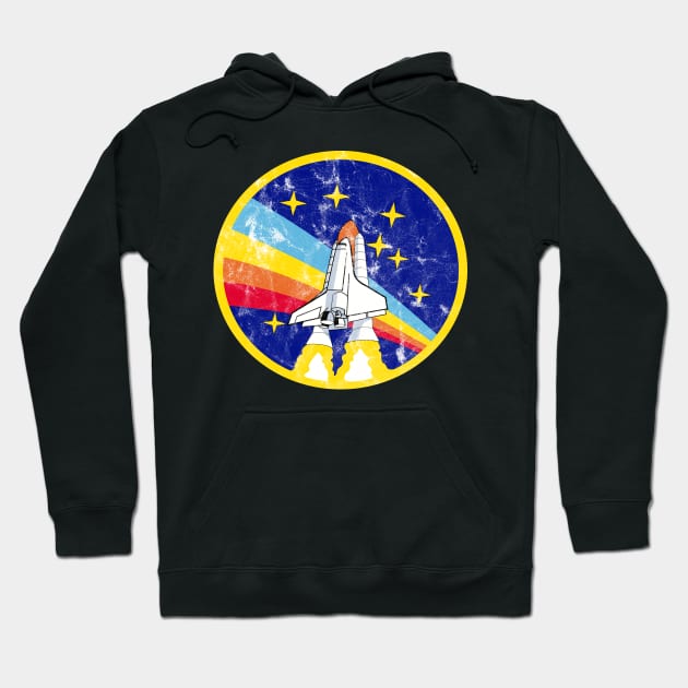 Space Shuttle Rainbow Hoodie by Mandra